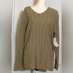 Karen Scott II Cozy Tan Silk Sweater